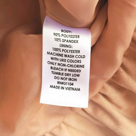 Kaari Blue Peplum Jacket Womens XS Pink Blush Faux Suede Zip Cuffs Full Zip - Picture 6 of 9